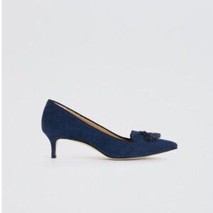 Ann Taylor Andie Suede Kitten Heel in Fresh Ink Size 7.5